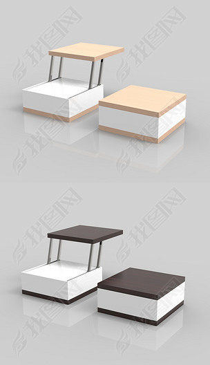 可变形咖啡桌椅犀牛3D模型