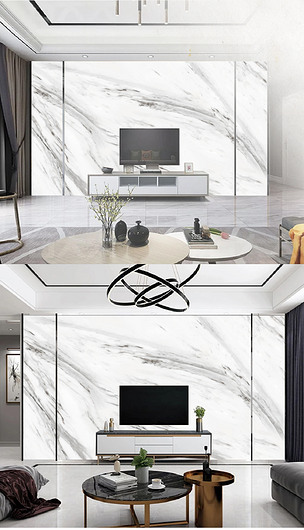原创新中式手绘高清大理石纹爵士白背景墙版权可商用
