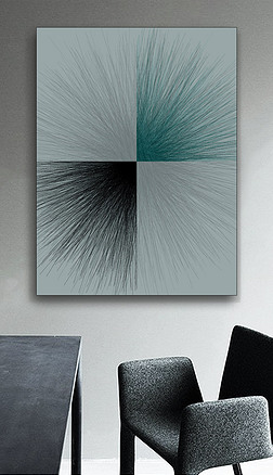 不同的格局和空间青黑色抽象暗色调装饰画