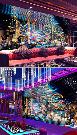 酒吧ktv背景背景墙|酷炫时尚酒吧ktv音乐夜店工装背景墙3