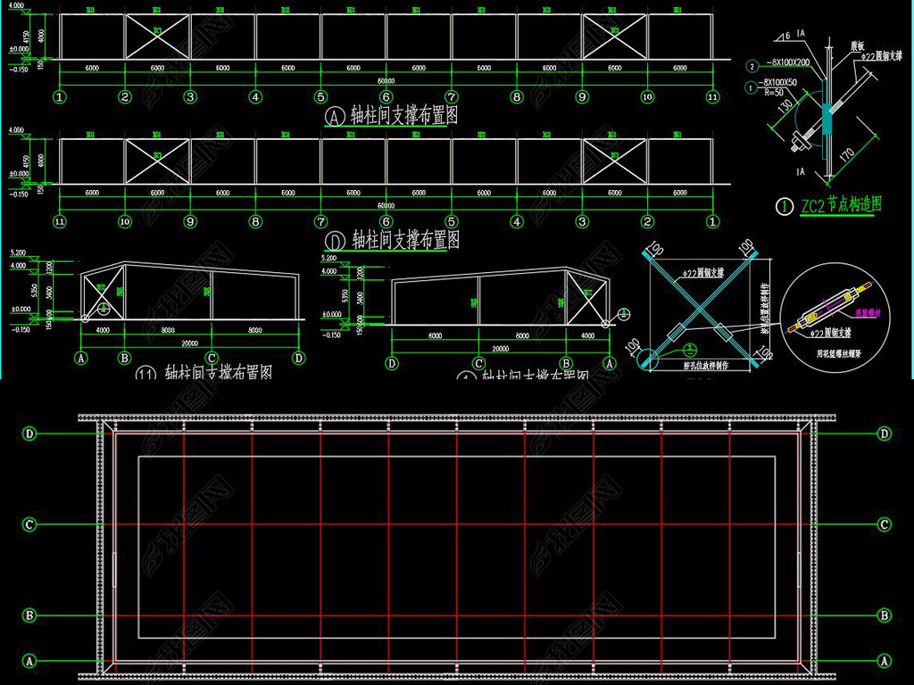 60׳ũҵｨˮṹCAD