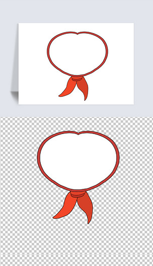 红领巾手抄报边框免抠png