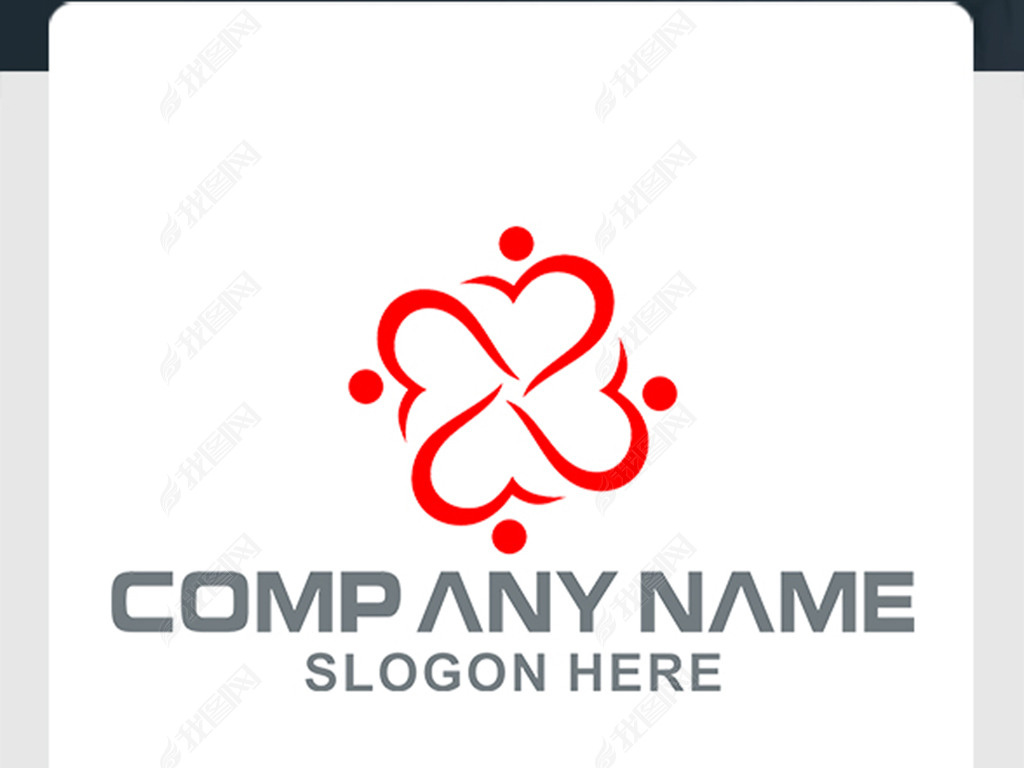 心形团队logo