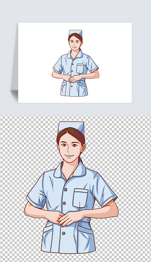原创医院女护士工作礼貌温馨元素png版权可商用