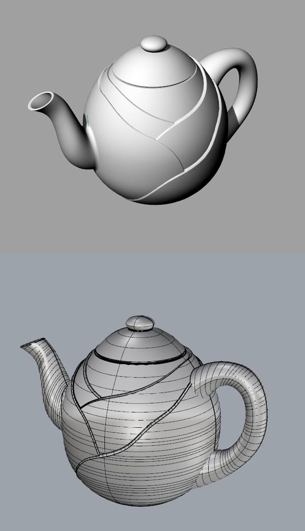 仿生创意竹子竹笋水壶茶壶犀牛模型3d模型obj模型