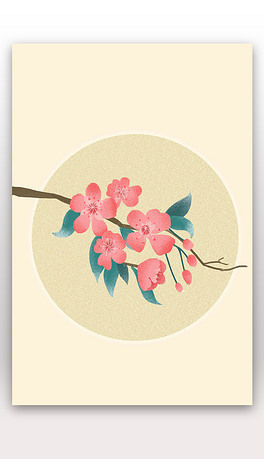 清雅古风手绘插画中国风民俗背景装饰画免抠