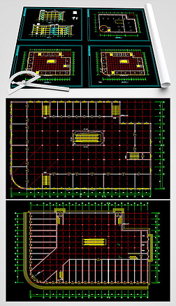 立面图商场全屋定制cad图纸|商场超市cad建筑施工图