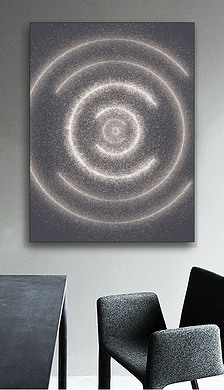 科技抽象图片装饰画|星际之光圆弧形抽象粒子科技时尚轻奢装饰画