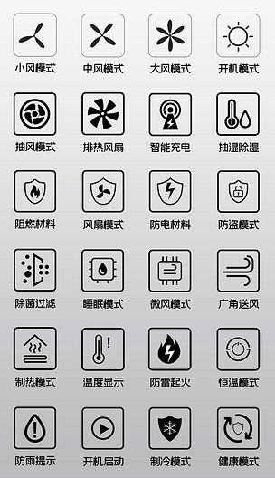 电商淘宝天猫空调图标家电图标电器图标模板