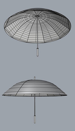 犀牛雨伞建模步骤图片