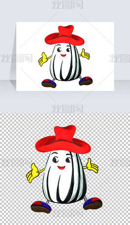 原创瓜子葵花籽卡通手绘免抠png-版权可商用
