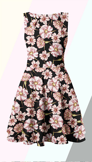 原创时尚植物花卉服装图案印花版权可商用