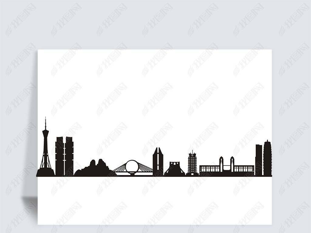 河南省省会城市郑州城市剪影cdr矢量图下载-编号23889137-城市建筑-我