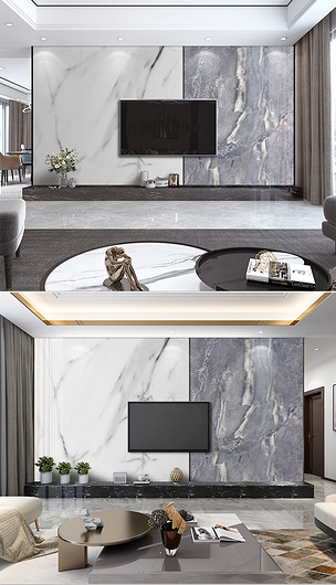 轻奢极简约黑白灰石材大板背景墙下载-编号23895231-大理石背景墙-我