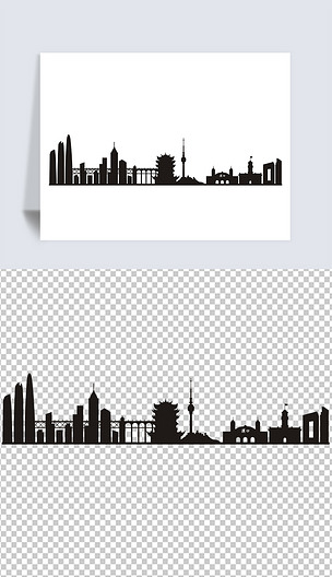 湖北省会武汉城市剪影cdr矢量图png高清图