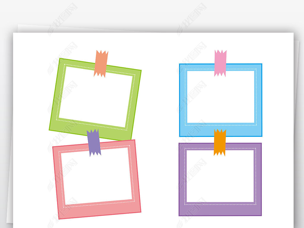 相片边框照片照相成长档案相册竞选简历卡通漂亮装饰边框