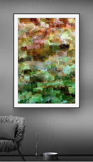 手绘抽象画油画肌理装饰画入户玄关装饰画