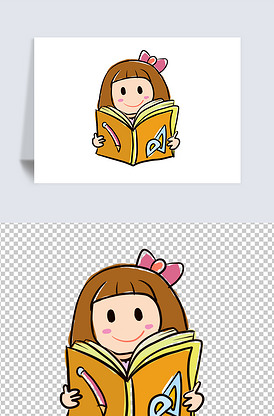 看书卡通人物专题模板-看书卡通人物图片素材下载-我图网