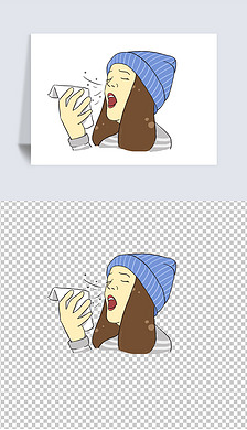 气味免抠元素|刺鼻气味手绘卡通元素