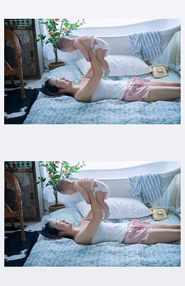 原创妈妈的爱母婴儿童亲子高清摄影图照片