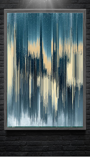 现代北欧风抽象艺术线条玄关装饰画