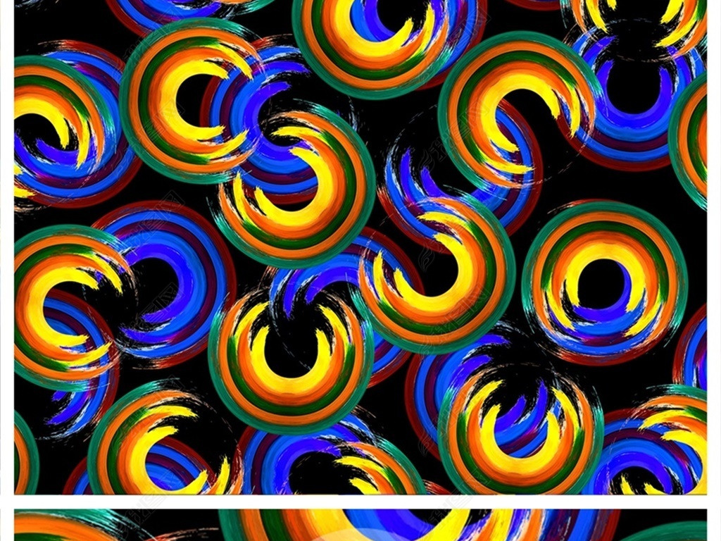 北欧时尚四方连续几何涂鸦图案壁纸