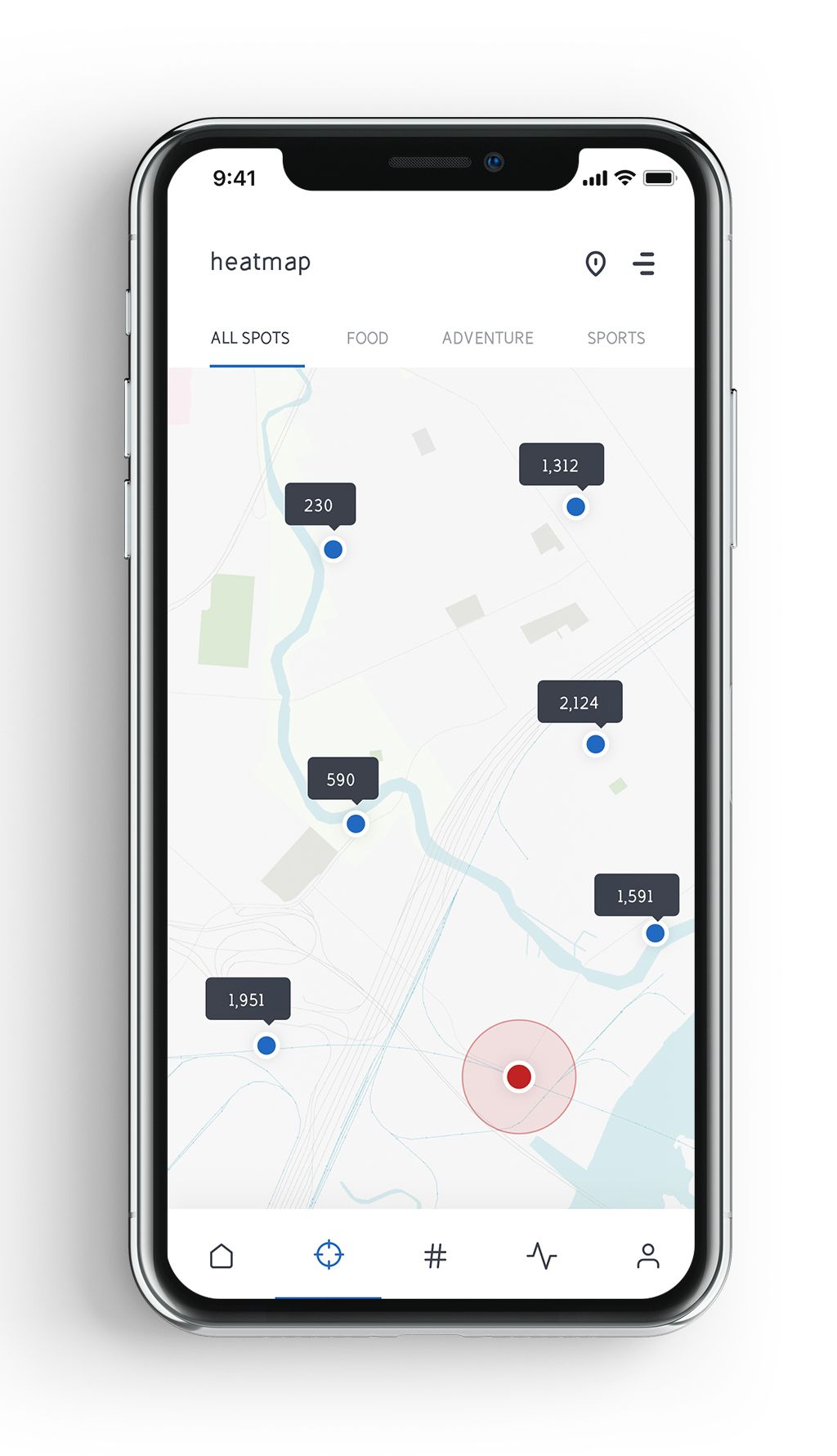 时尚地图导航定位app手机界面
