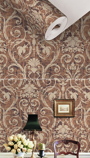 欧式卷草大马士革壁纸墙纸墙布设计稿图案设计
