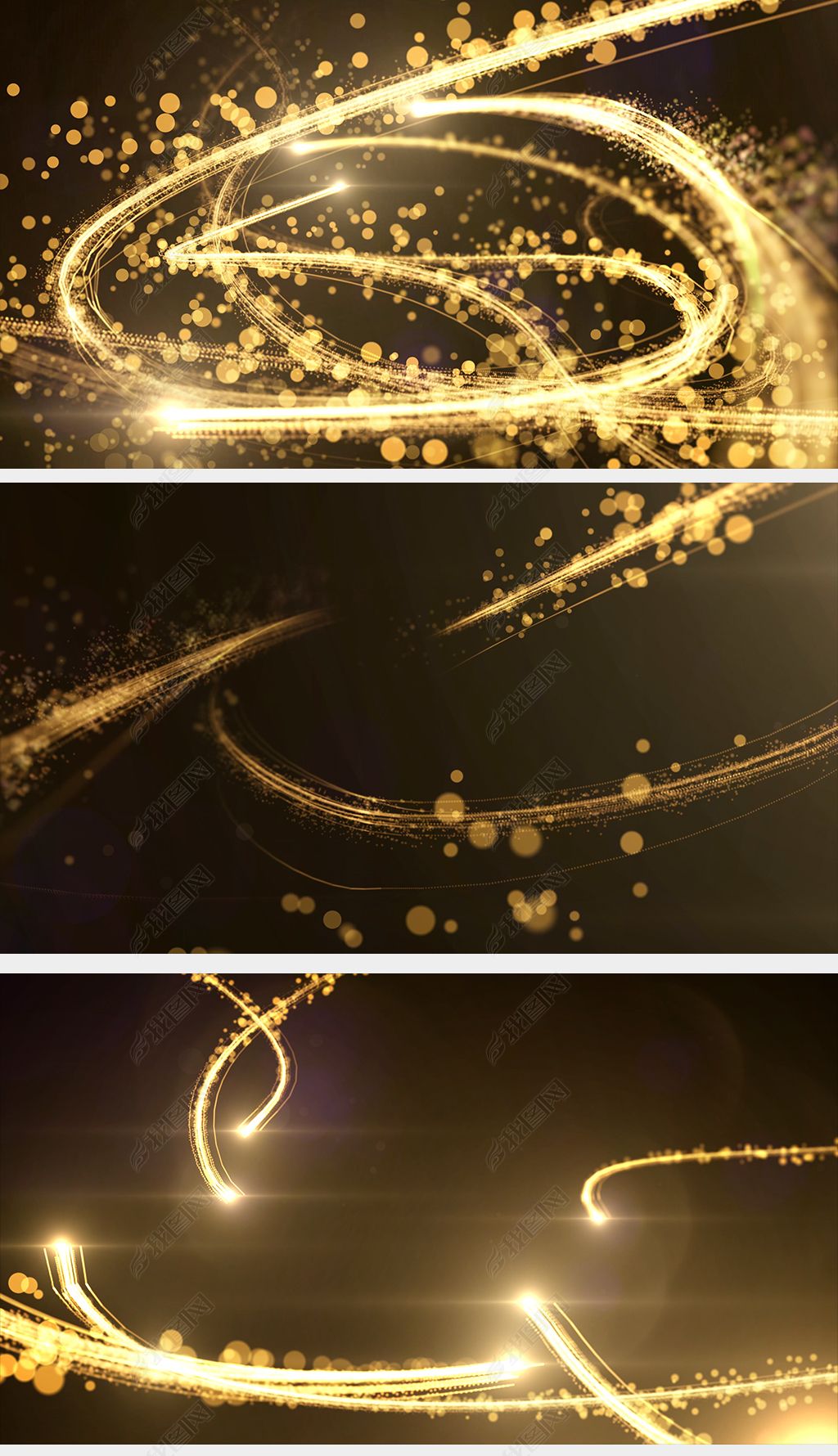 金色震撼粒子宣传片制作后期光效旋转素材视频