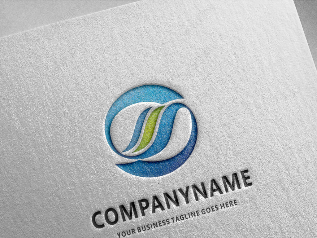 slogo标志蓝绿简约时尚大气国际化商务