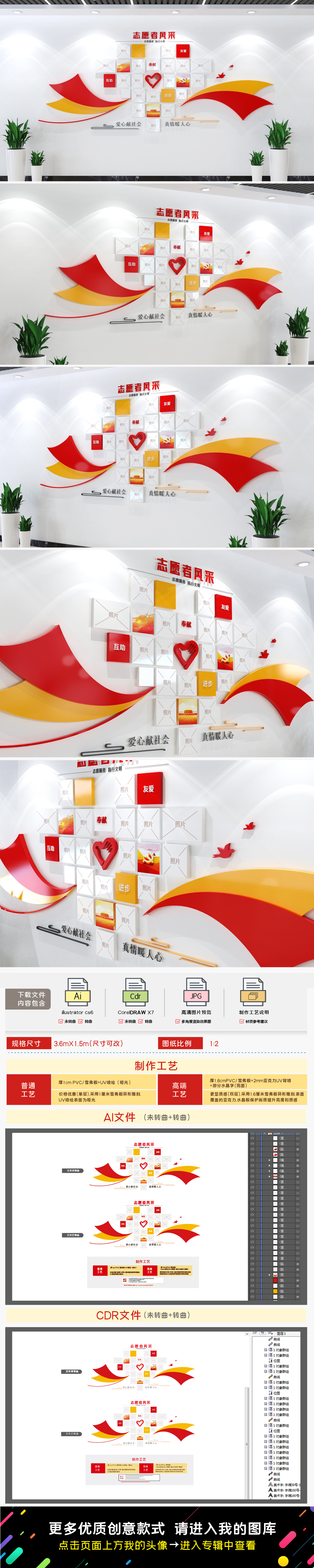 志愿者风采文化墙新时代文明实践站志愿者照片墙志愿者之家文化墙