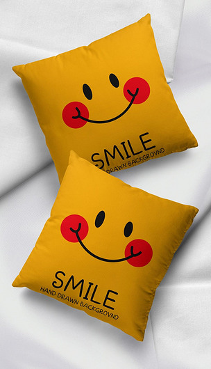现代简约创意沙发靠垫笑脸小黄方枕抱枕