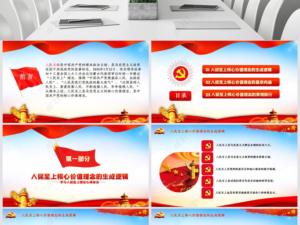 原创学习人民至上以人民为中心心得体会ppt版权可商用