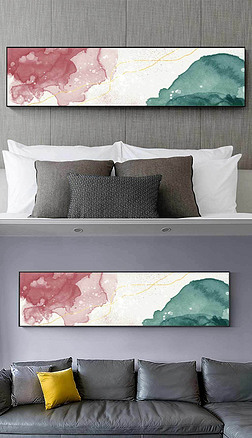 现代简约抽象艺术手绘油画客厅装饰画水粉画