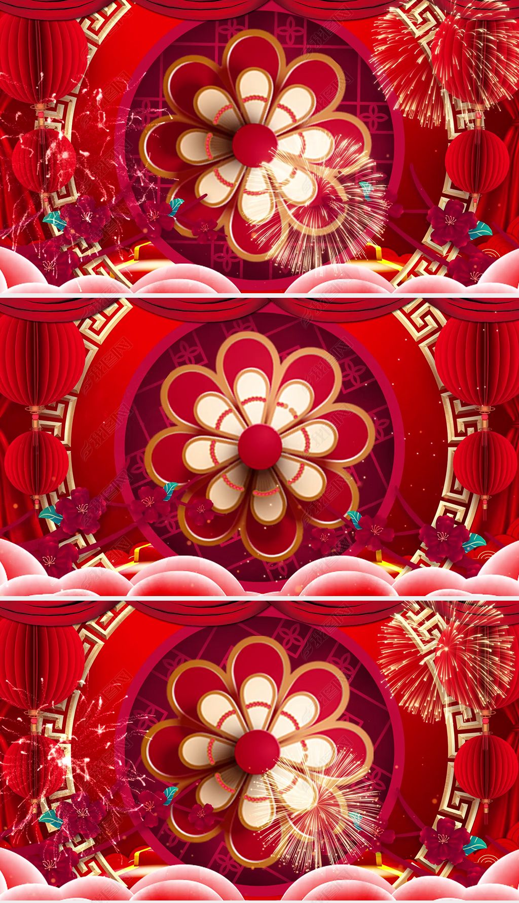 新年视频合辑 企业年会视频  年会背景 > 中国风喜庆红灯笼红绸年会