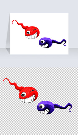 卡通小蝌蚪表情免抠png.rar