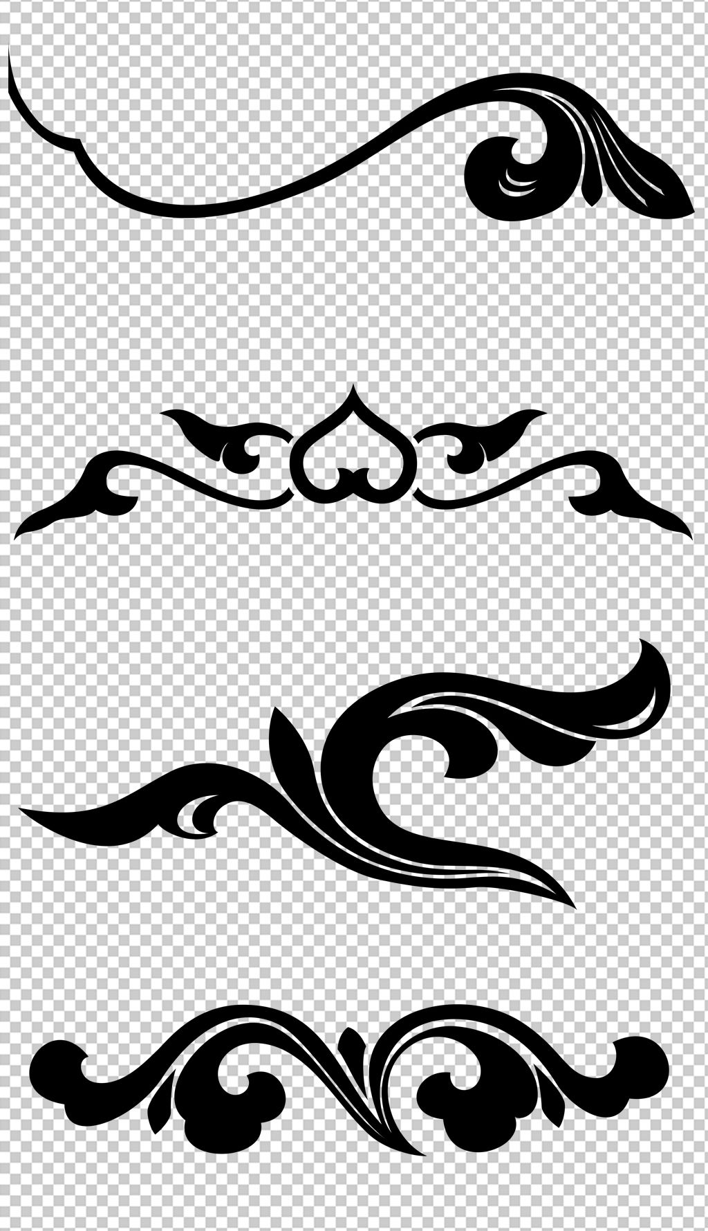 中国风古曲花纹复古图案纹样卷草纹1-4素材简介我图网提供中国风古曲