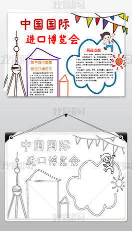 原创word简单好看中国国际进口博览会小报版权可商用