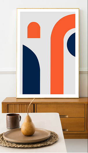 现代简约几何抽象艺术装饰画