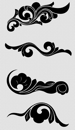 中国风古典花纹复古图案纹样卷草纹9-12