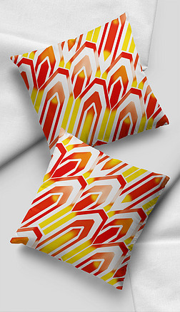 潮流几何菱形家居图案|现代简约几何菱形方块抱枕