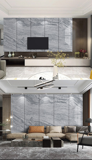 高档轻奢现代黑白灰石材大板背景墙下载-编号24047157-大理石背景墙