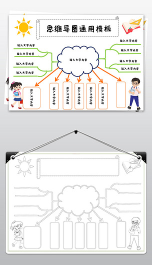 思维导图框架设计空白图片