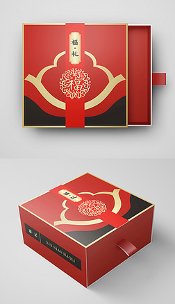 中国风包装设计国潮包装设计中国风礼盒国潮礼盒新年礼盒设计模板