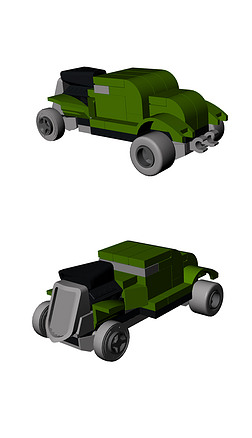 乐高卡车头积木玩具车模型