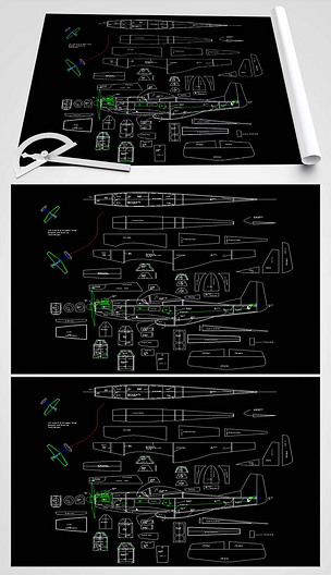 飞机拼插玩具cad设计图下载-编号24103460-cad图纸-我图网