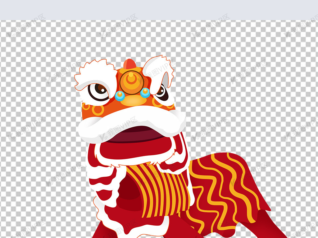舞狮新年元素png免扣素材