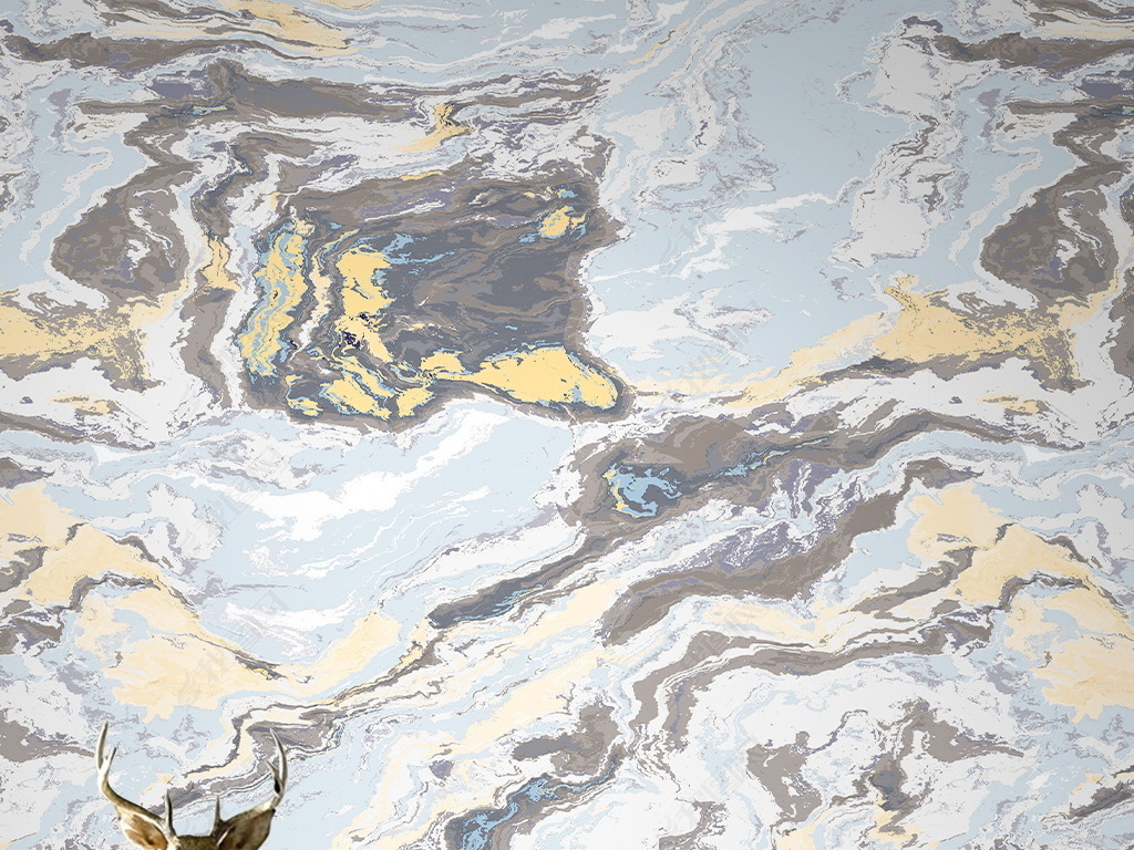 现代简约抽象艺术墨流客厅壁纸复古墙纸图案电视背景墙墙布