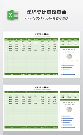 年终奖核算单模板