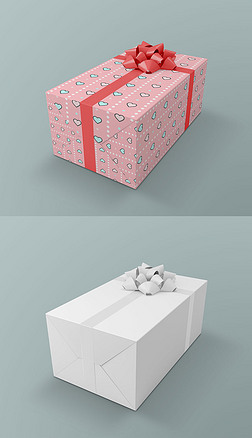 礼品盒礼物盒包装样机模型